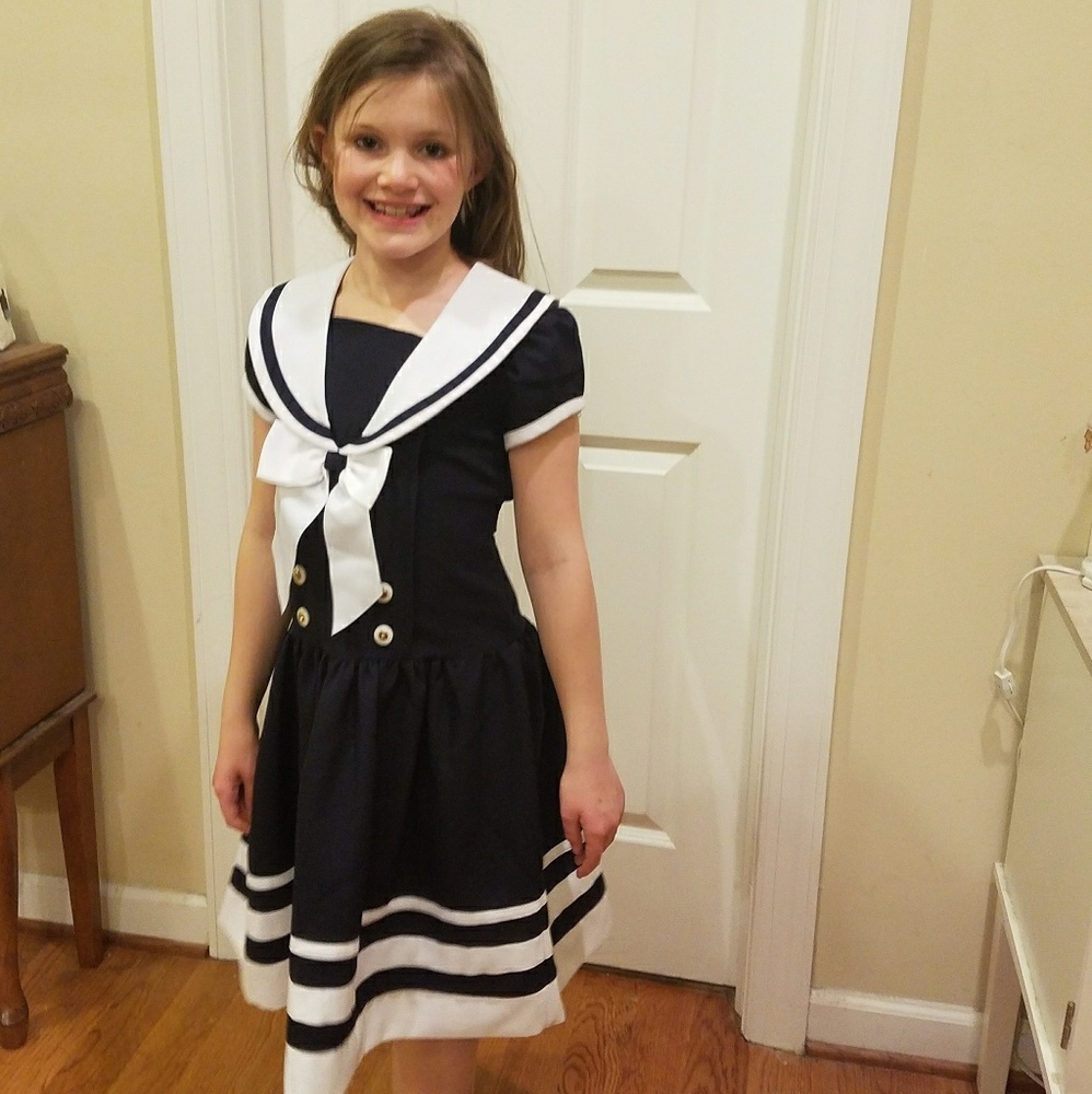 Girls Bonnie Jean sailor dress